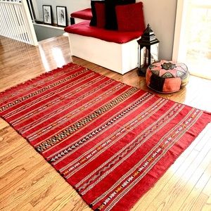 Beautiful artisanal handwoven rug wall art